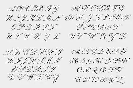 这个字体的所有字母是什么样的,方便发一下.