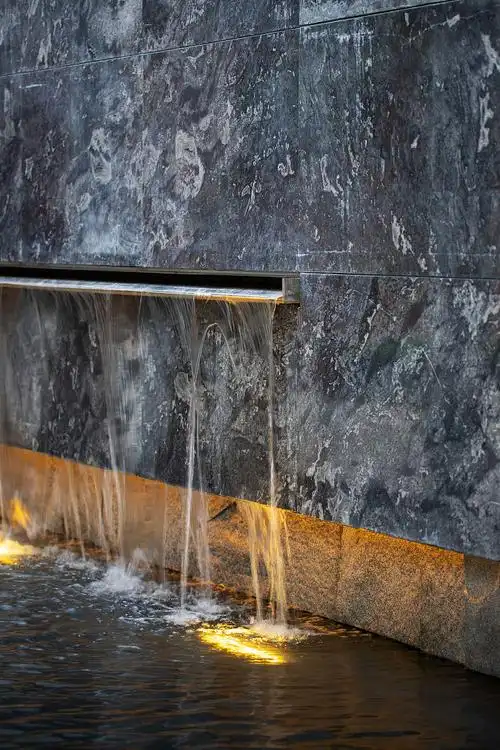 珠海卓越唐家墅展示区现代禅意跌水景墙景观设计sed新西林景观国际受