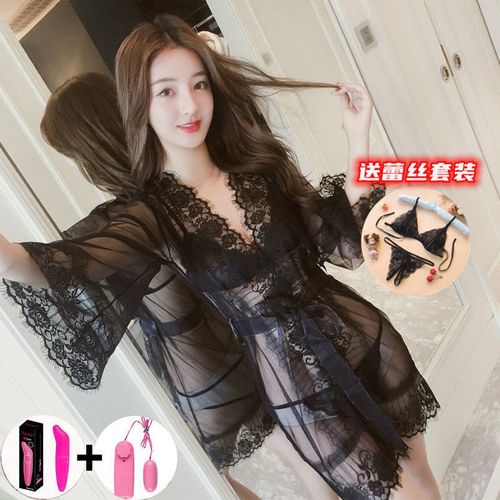 情趣内衣蕾丝大码制服透明睡袍文胸开档免脱极度诱惑睡衣激情套装