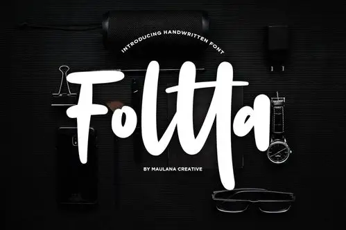 创意手工制作英文书法字体下载 foltta typeface