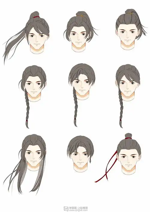 百茶gf-86-104-古风男性的发型设计