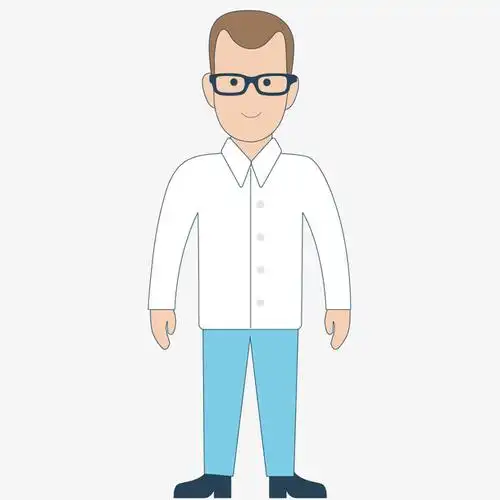 穿白衬衫的男人卡通图