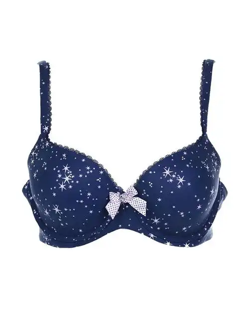 victorias secret 维多利亚的秘密 深蓝色星星点设计甜美性感文胸