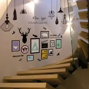 楼梯贴纸墙贴创意走廊自粘图片