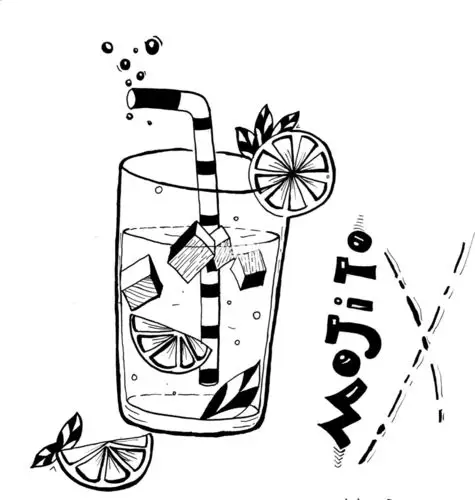 简笔画打卡mojito