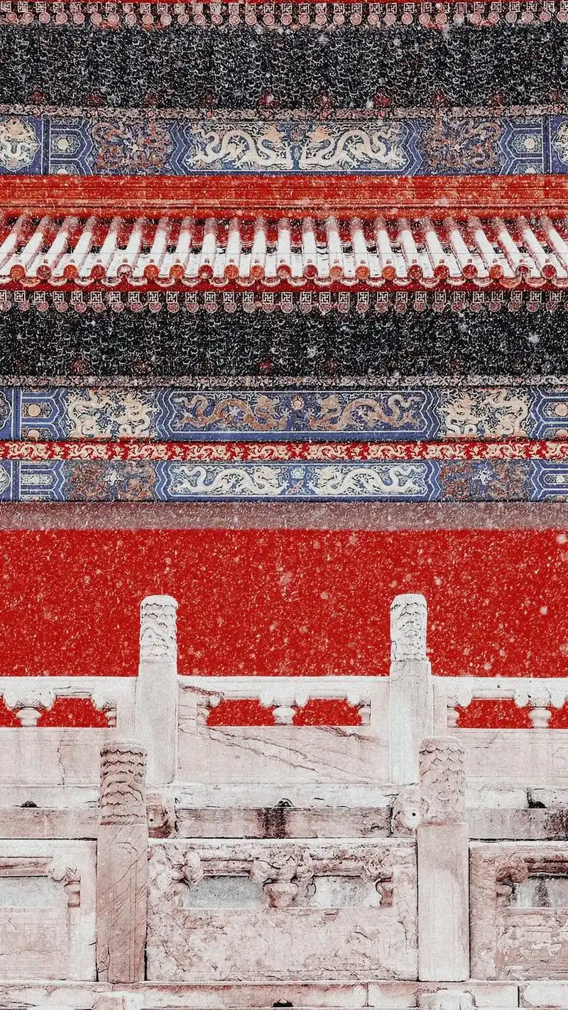 "金瓦白雪 红墙银衣"#北京下雪了 #故宫下雪了
