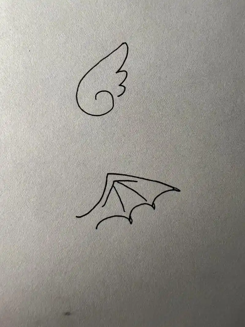 天使恶魔小翅膀绘画教程   小翅膀天使恶魔