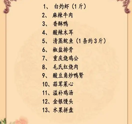 在惠州食堂承包,780元的12人的公司员工大型晚会聚餐菜单