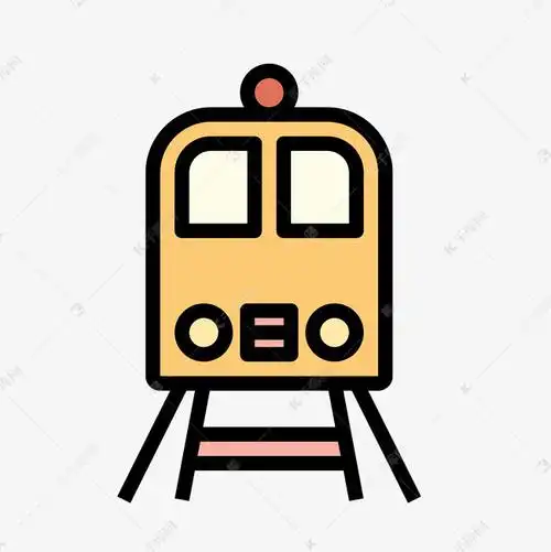 地铁电车卡通免扣素材