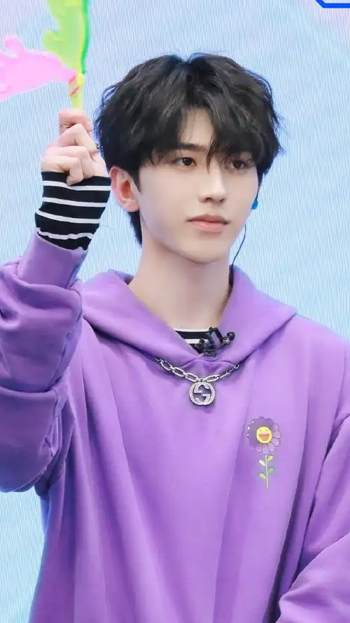 蔡徐坤紫色卫衣