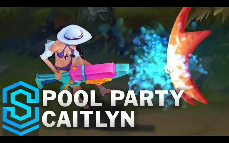 「皮肤档案室」凯特琳·皮城女警 —— 泳池派对 - 英雄联盟