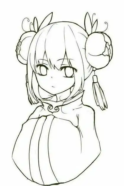 可爱q版古风人物简笔画