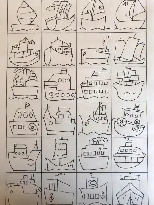 简笔画交通工具船