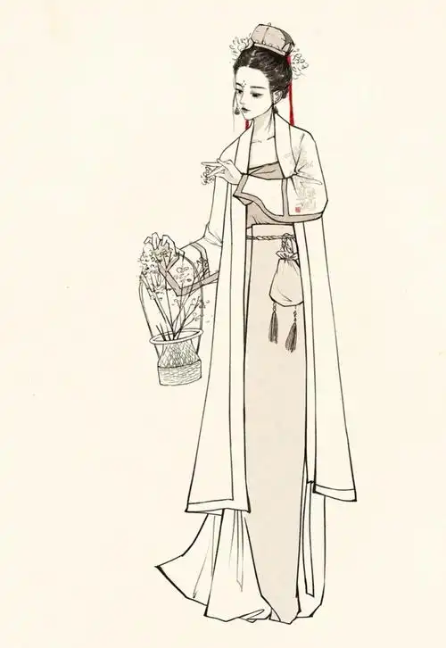 【绘画素材】古风汉服人物线稿来袭!