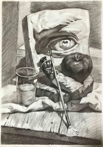 岸行画室【优秀学员 振耿】素描课程作品分享