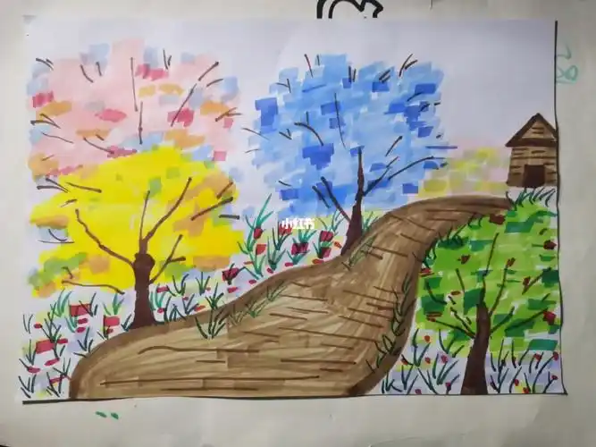 创意儿童画小花园