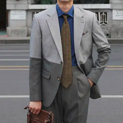 biggezi英伦复古雅痞绅士修身小西西装外套商务西服