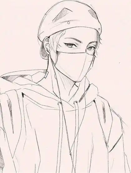 帅气男生简笔画帅气男生简笔画侧脸