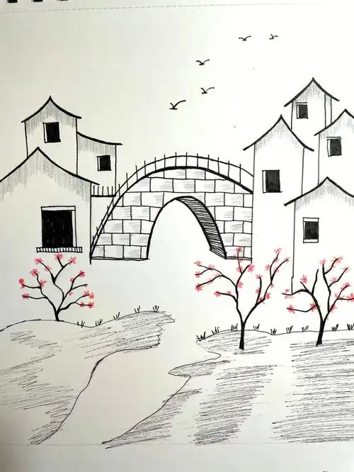 小桥流水人家临摹自小红薯茜是一种草