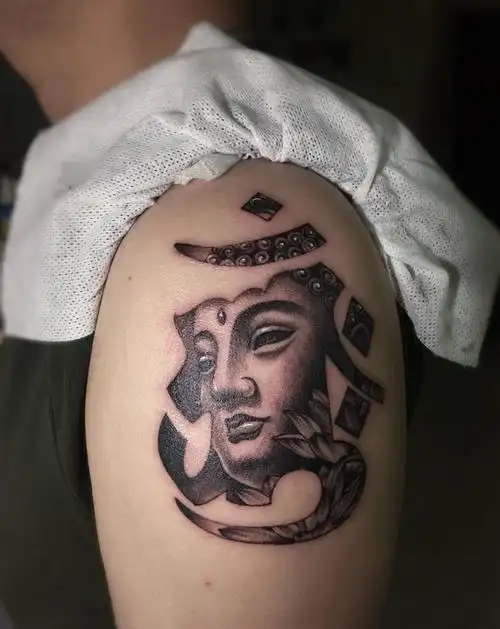 本命佛纹身图片_手臂图腾新传统纹身图案