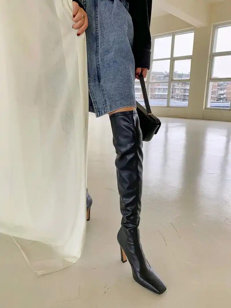 这双过膝长靴真的真的ju显腿细呀!一点都不夸张 穿上脚真的可 - 抖音