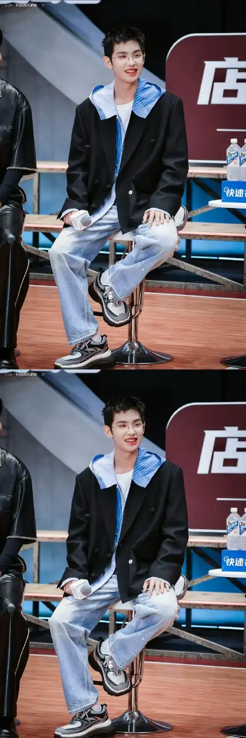 我在横店打篮球#今天是帅气学长黄明昊 集可爱与少年气于一身 戴眼