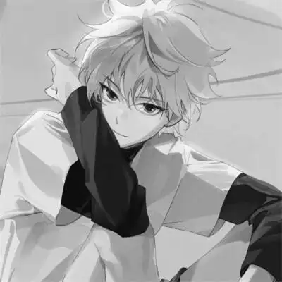 帅气动漫男生头像黑白图片