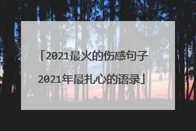 2021最火的伤感句子 2021年最扎心的语录