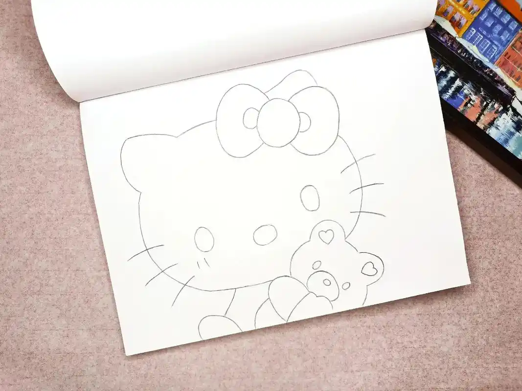 hellokitty永远的少女心～#简笔画  #儿童简笔画  - 抖音