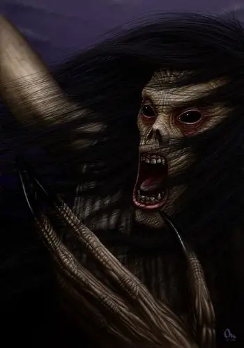 西班牙插画师almanegra恐怖插画作品