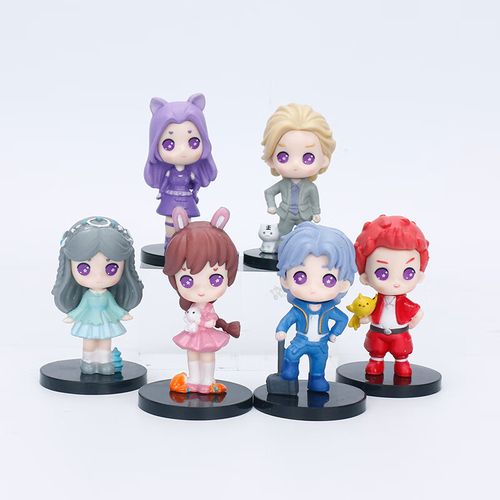 扭蛋盲盒唐三小舞史莱克七怪动漫模型桌面摆件 q版斗罗大陆6个装