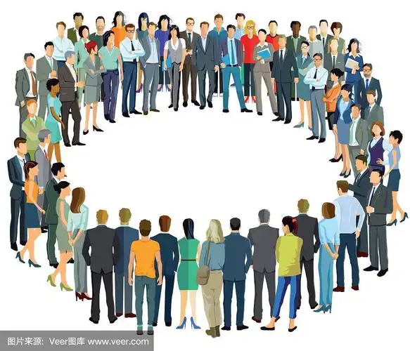 一群人围成一个圈,说明