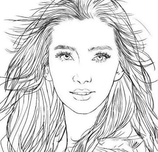 人物素描头像简笔画