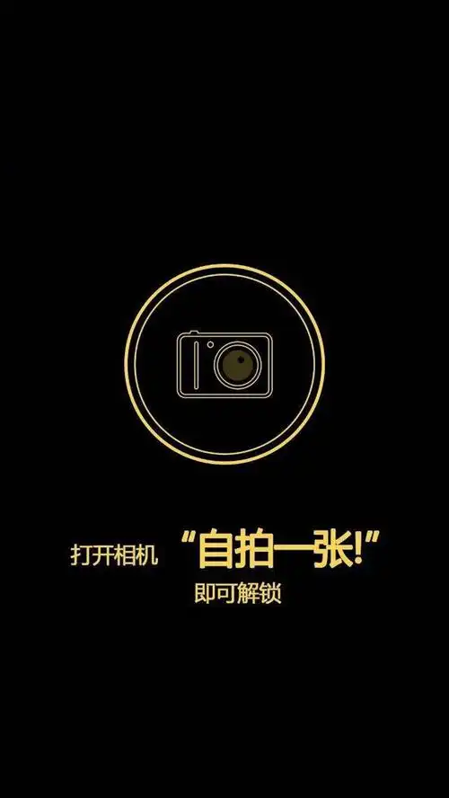 打开相机自拍一张即可解锁不要动我手机系列锁屏壁纸67锁屏壁纸壁纸
