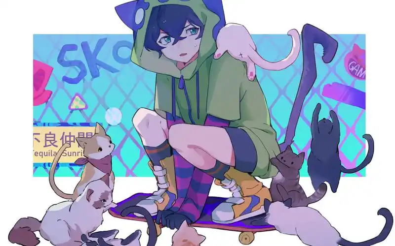 【sk8/无限滑板】miya~知念实也绘画过程自记录_哔哩哔哩_bilibili