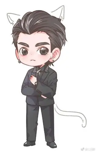 吴亦凡 手绘漫画 素描头像 卡通画