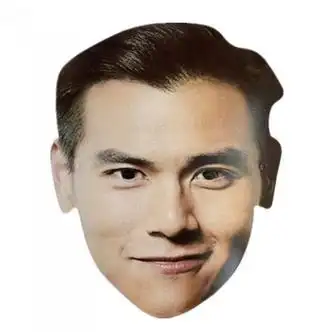 人换脸皮面具面皮人脸头套女假脸纸质道具结婚道具 彭于晏