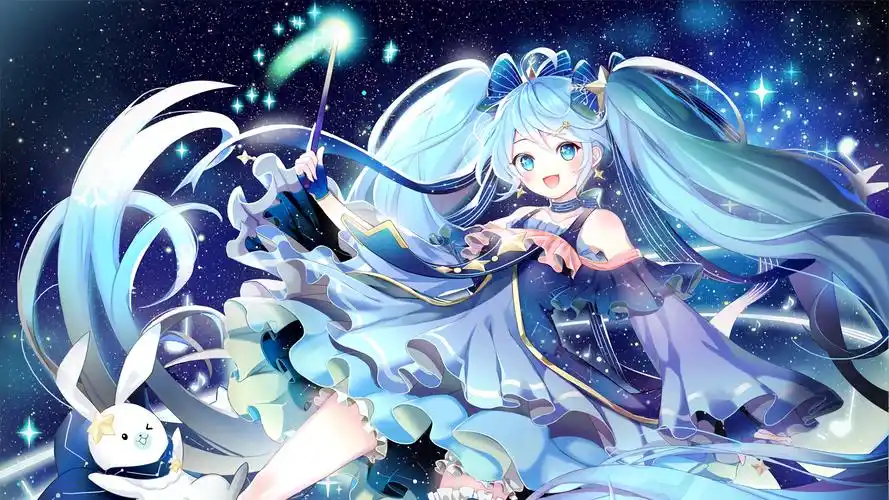 魔法少女星空初音未来miku4k动漫壁纸壁纸