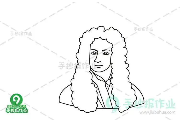 q版牛顿的简笔画