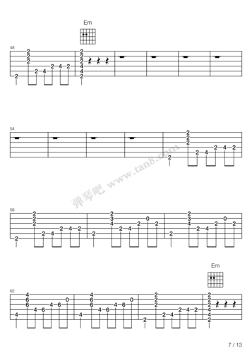 吉他谱 - 爱之初体验(自加贝斯版)