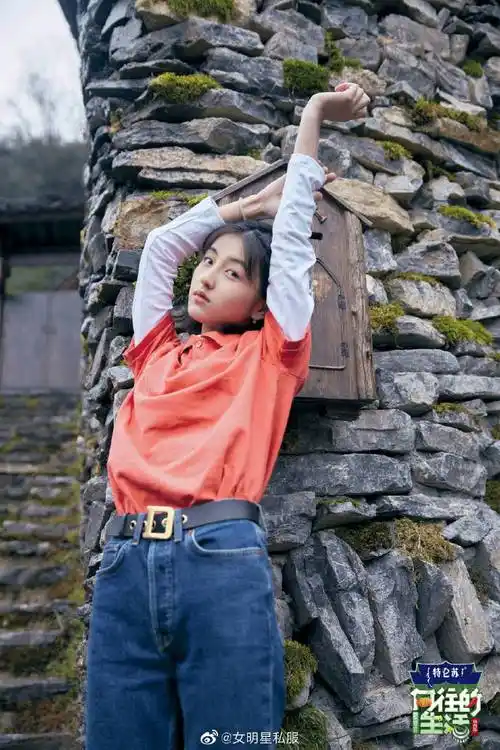 向往的生活张子枫明星同款2021长袖打底白色t恤 外穿polo衫上衣女