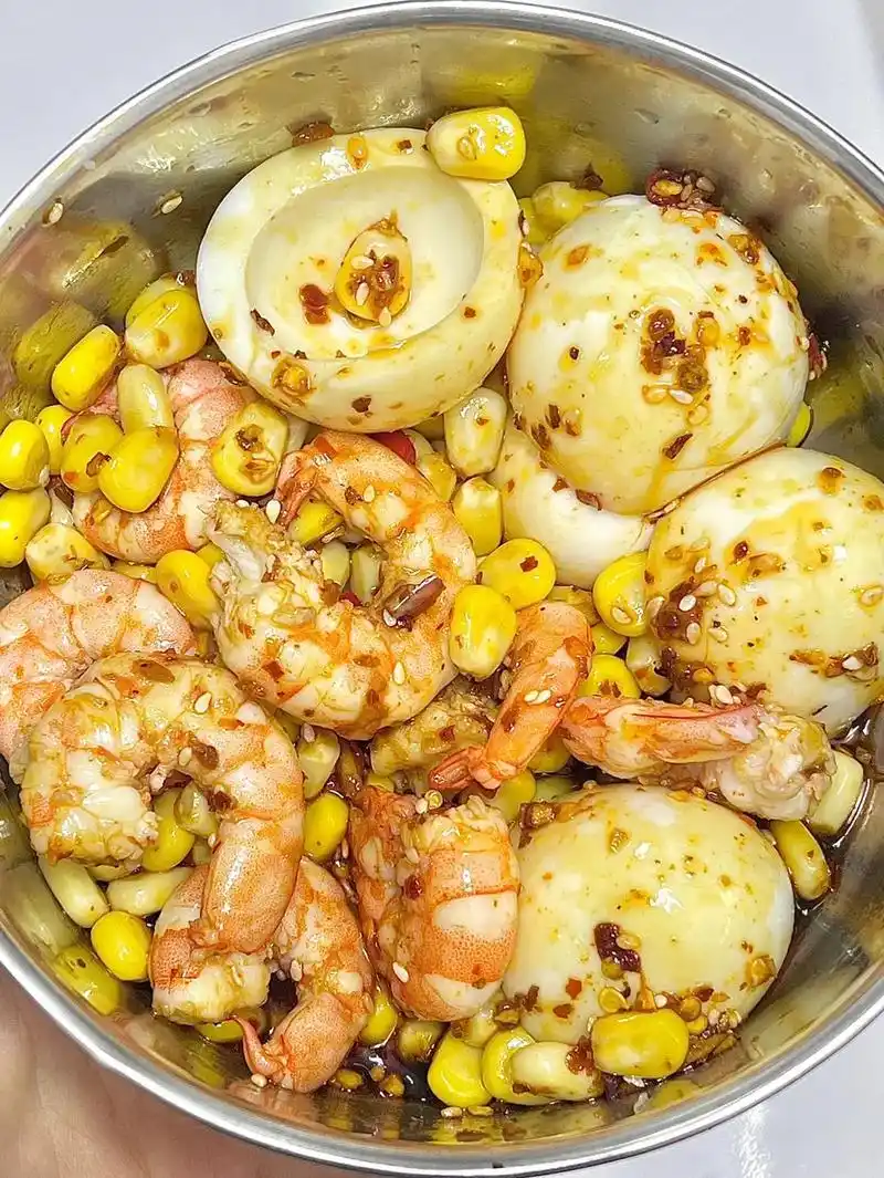 请大数据把这个凉拌虾仁鸡蛋,推送给所有#减脂期 姐妹!做法简 - 抖音