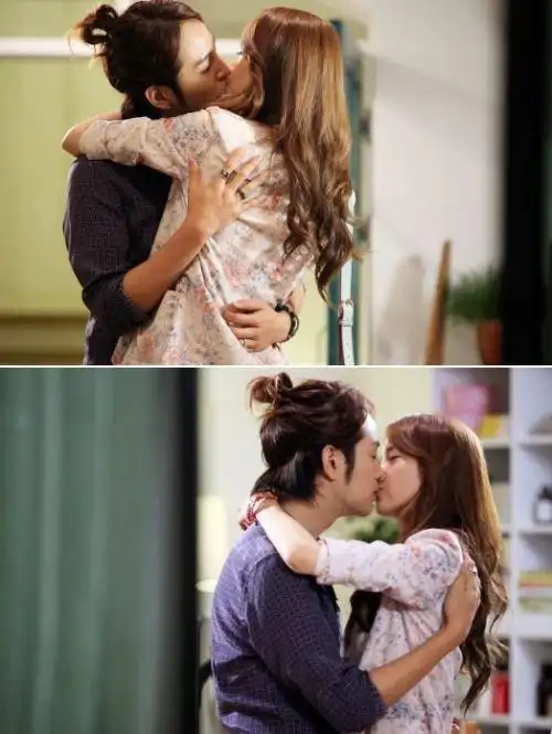 要一张韩剧男女主角接吻的照片