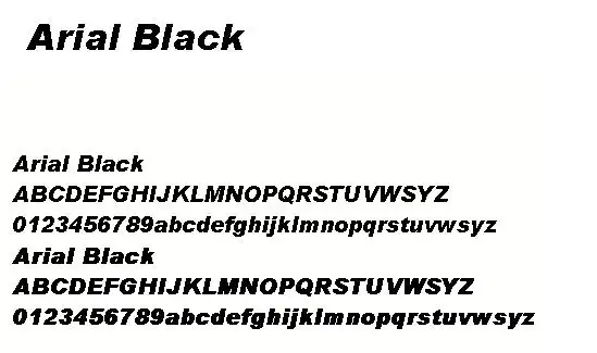 arial black字体