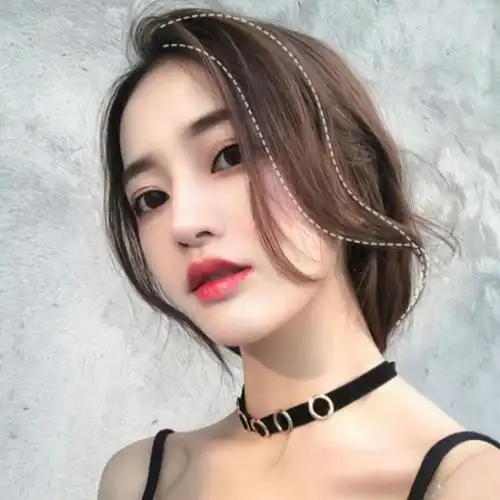 刘海假发女中自然逼真斜留海网红修脸两侧八字刘海片