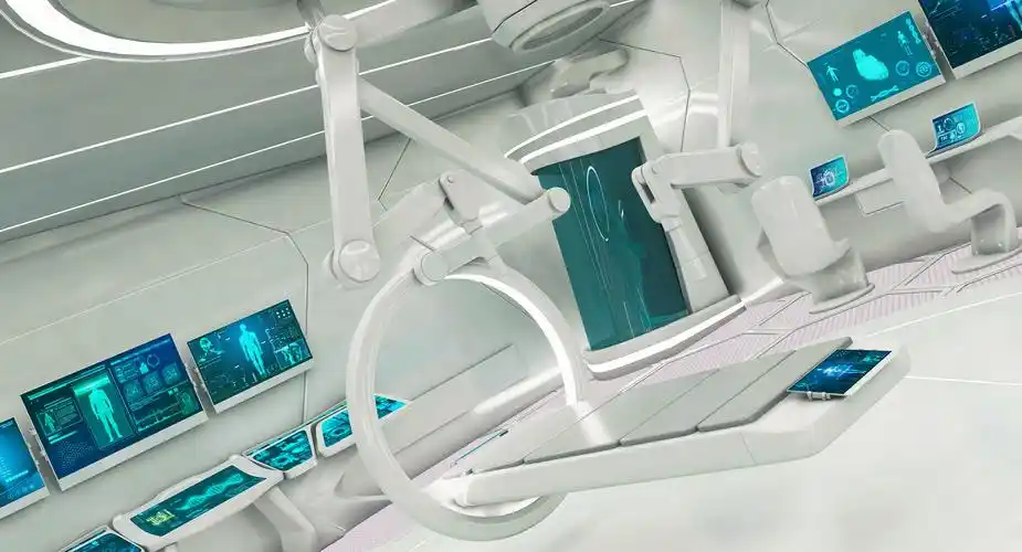 带有机械臂的科幻实验室3d模型