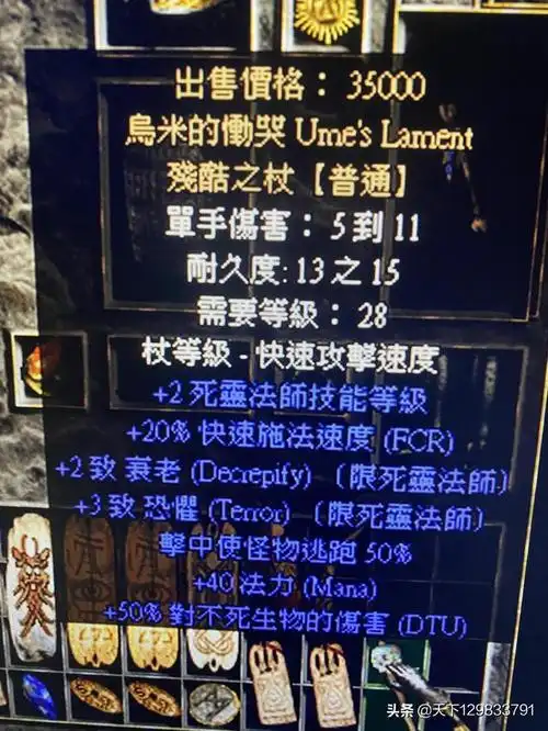 暗黑2暗金及绿色套装赏析