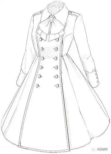 洛丽塔裙子女孩简笔画