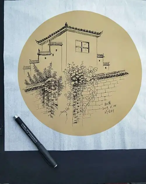 线描写生於宏村