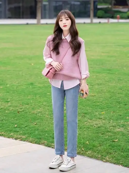 新款女装搭配一整套时尚网红减龄遮肉韩剧穿搭三件套装 - 17网